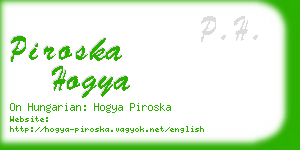 piroska hogya business card